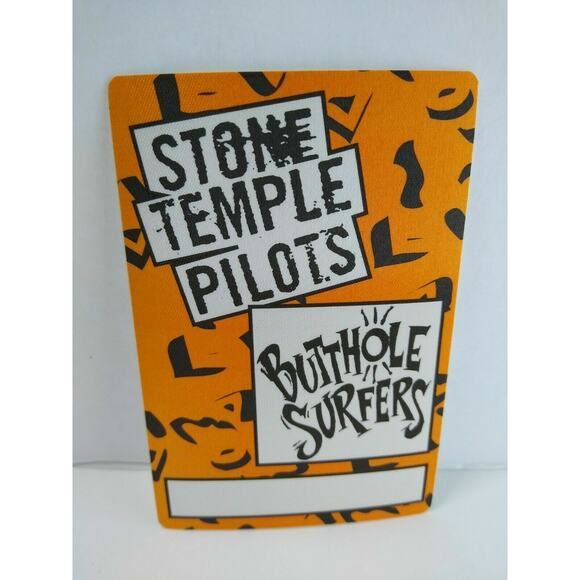 Stone Temple Pilots Butthole Surfers Backstage Pass Original Vintage 1993 Orange - Picture 2 of 2
